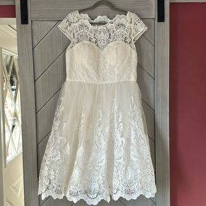 ModCloth Tea length special occasion dress - white